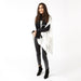 Elegant Solid Cotton Poncho - Ivory