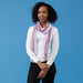 Vibrant Stripe Fringe Scarf - Purple