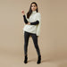 Victoria Knit Poncho - White