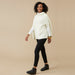 Victoria Knit Poncho - White