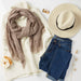Victoria Knit Poncho - White