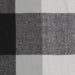 Fringe Plaid Blanket Scarf - Black & White