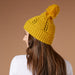 Cheveron Knit Hat - Mustard Yellow