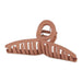 Matte Loop Hair Claw - Coffee