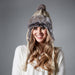 Knitted Trapper Hat - Beige