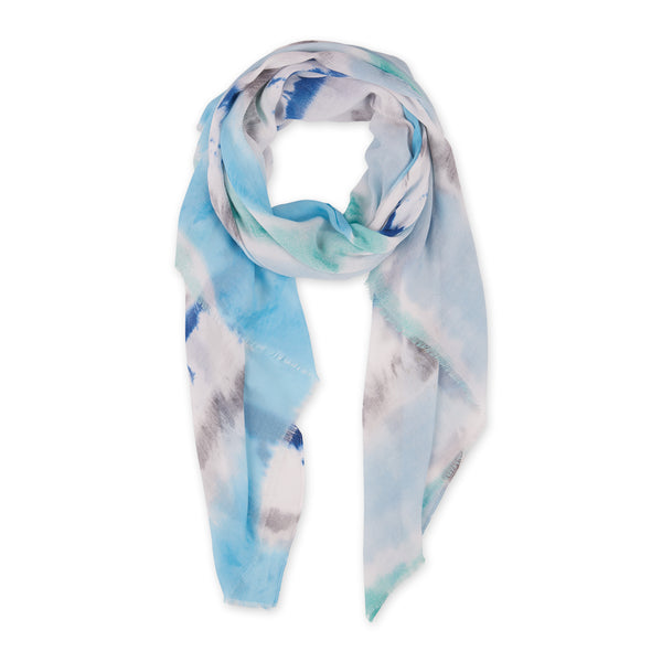 Skye Tie Dye Scarf - Blue/Gray