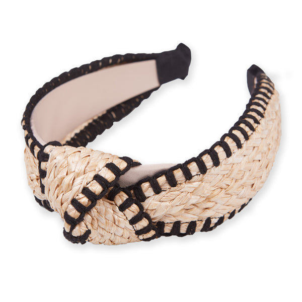 Blair Knotted Headband - Black