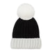Sofia Ribbed Beanie - Black/White