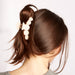 Matte Circles Hair Claw - Cream