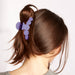 Matte Circles Hair Claw - Purple