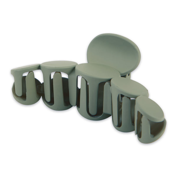 Matte Circles Hair Claw - Sage