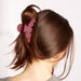 Matte Circles Hair Claw - Wine