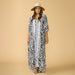 Layla Kaftan - Black/White