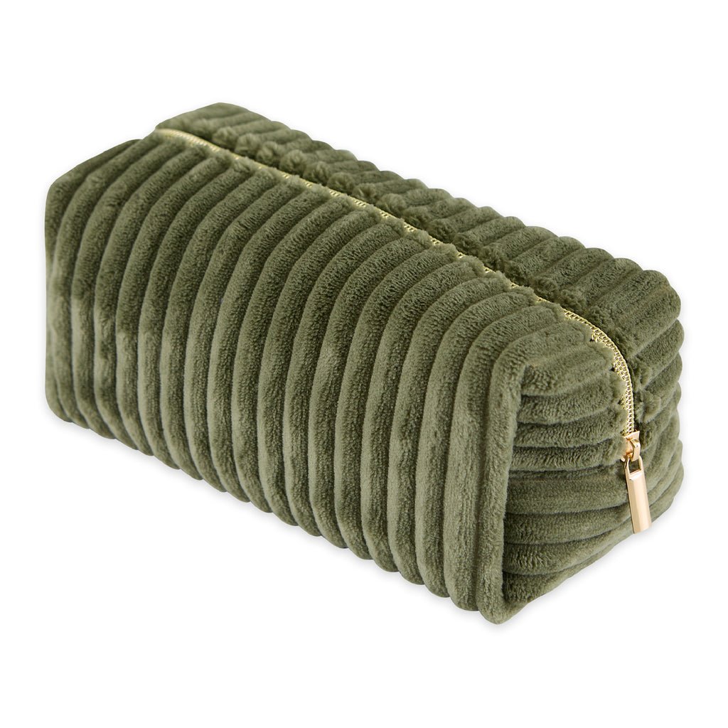 Corduroy Cosmetic Bag - Green