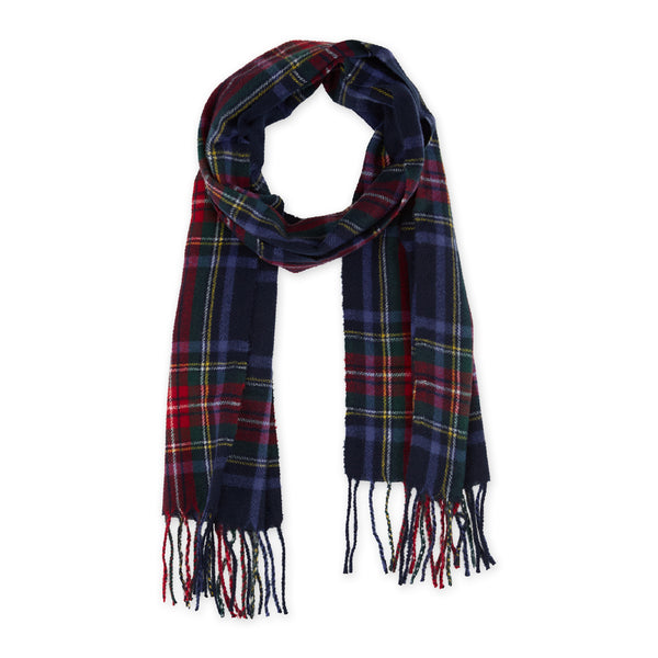Winter Plaid Scarf - Blue
