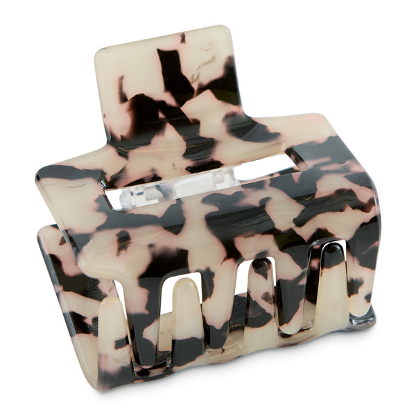 Small Rectangle Hair Claw - Blush Tortoise