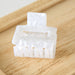 Small Rectangle Hair Claw - Pearl White