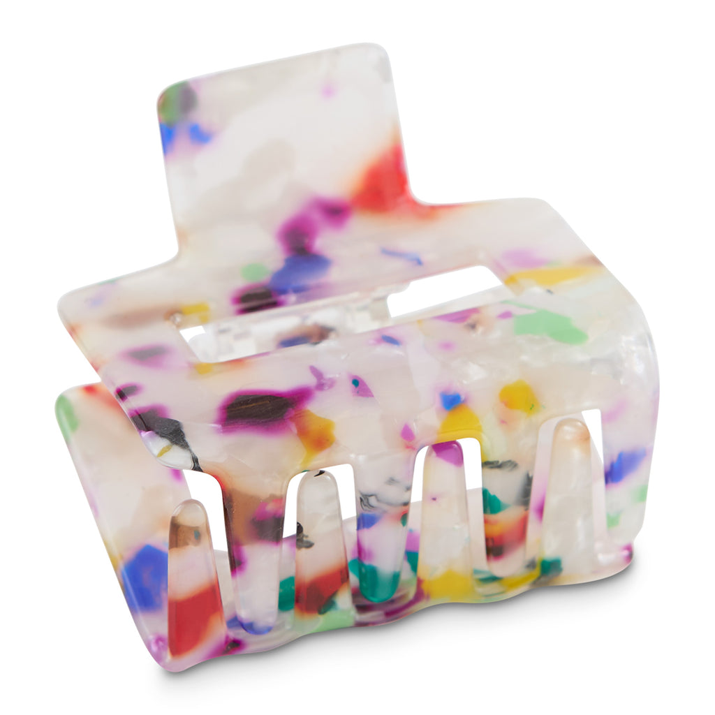 Small Rectangle Hair Claw - Confetti