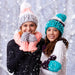 Navy & Blue Chunky Knit Hat - Tickled Pink Wholesale