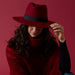 Wine Hilary Wool Panama Hat