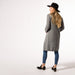 Long Courtney Slit Poncho - Gray