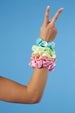Satin Scrunchie Set Of 5 - Pastel Rainbow