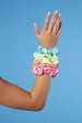 Satin Scrunchie Set Of 5 - Pastel Rainbow