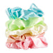 Satin Scrunchie Set Of 5 - Pastel Rainbow