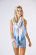 Pastel Stripe Scarf - Blue