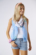 Pastel Stripe Scarf - Blue