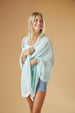 Tiny Stripe Insect Shield Scarf - Turquoise