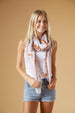 Floral Leopard Scarf - Beige