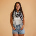 Leopard Print Scarf - Grey