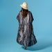 Tie Dye Kimono - Black And White
