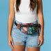 Tropical Print Fanny Pack - Red