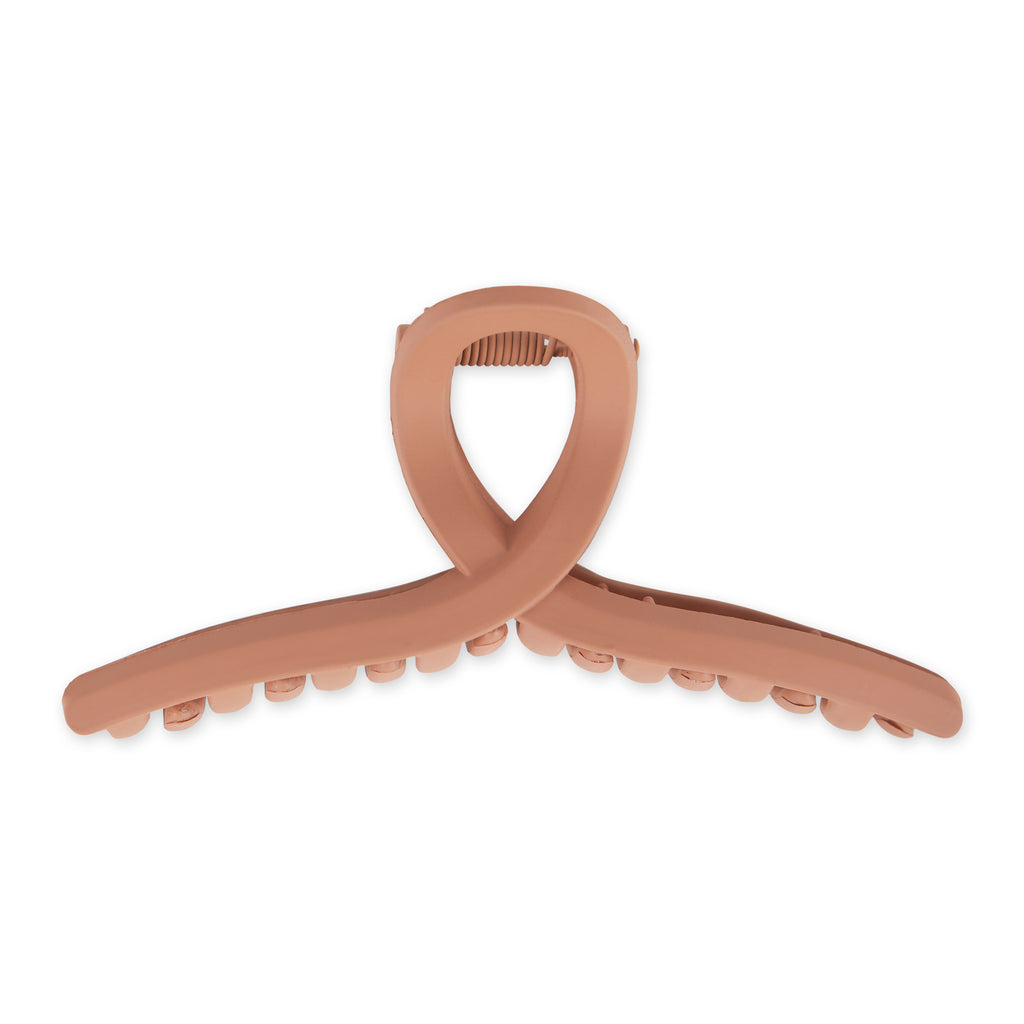 Matte Loop Hair Claw - Coffee