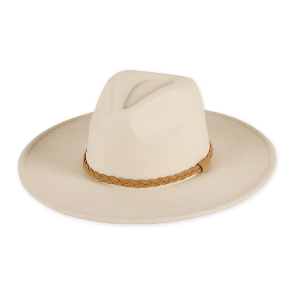 Stella Wide Brim Fedora - Cream