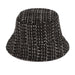 Tweed Bucket Hat - Black