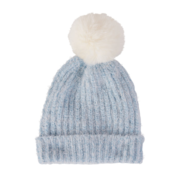 Chenille Knit Beanie - Blue