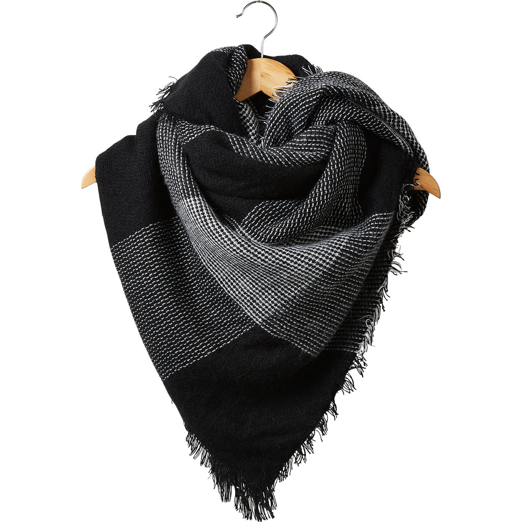 Onyx Check Blanket Scarf - Tickled Pink Wholesale