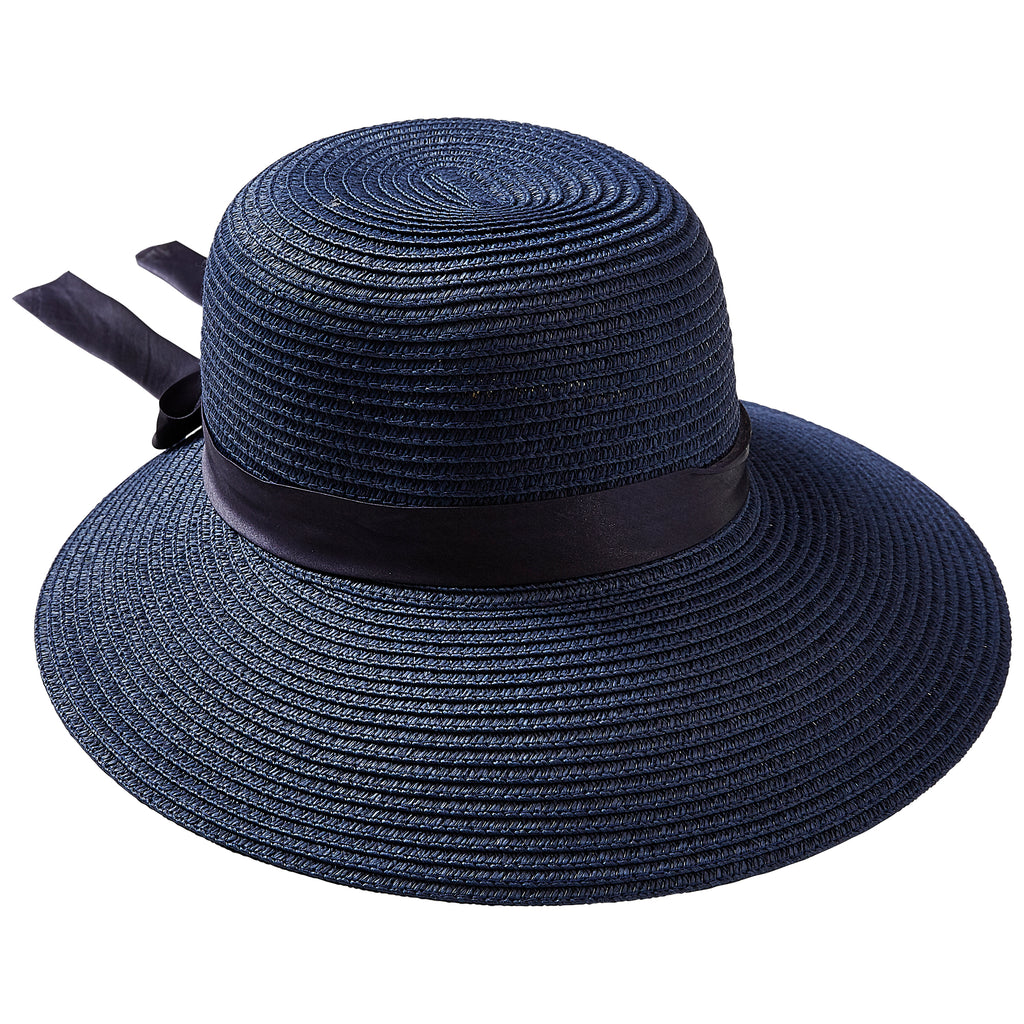 Navy With Navy Bow Classic Madeline Hat - Tickled Pink Wholesale