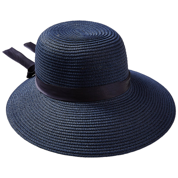 Navy With Navy Bow Classic Madeline Hat - Tickled Pink Wholesale