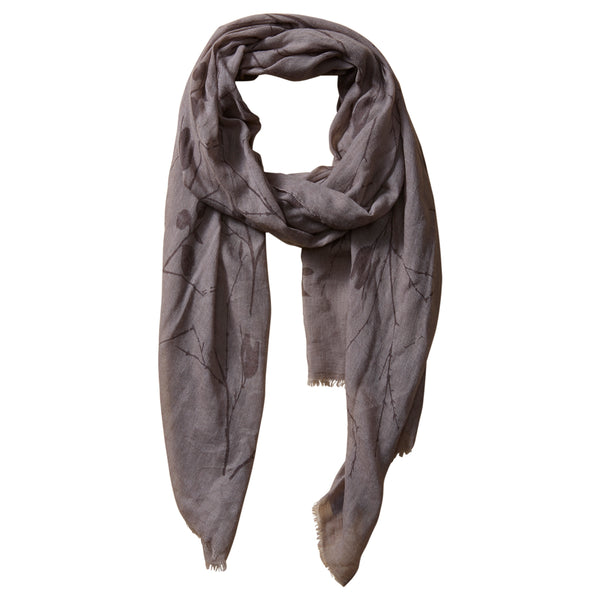 Insect Shield Scarf - Brown Branches & Leaves - Tickled Pink Wholesale