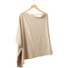 Elegant Solid Cotton Poncho - Beige - Tickled Pink Wholesale