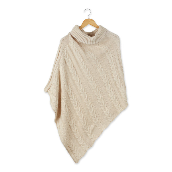 Marissa Knit Poncho - Muted Lavender