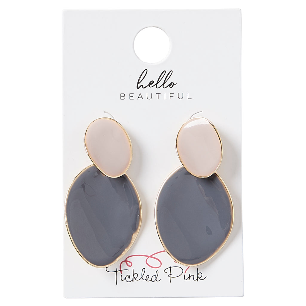 Gray Slipper Earrings - Tickled Pink Wholesale