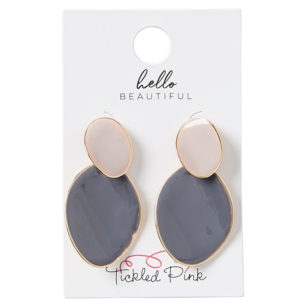 Gray Slipper Earrings - Tickled Pink Wholesale