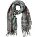 Black Petite Check Fringe Scarf - Tickled Pink Wholesale